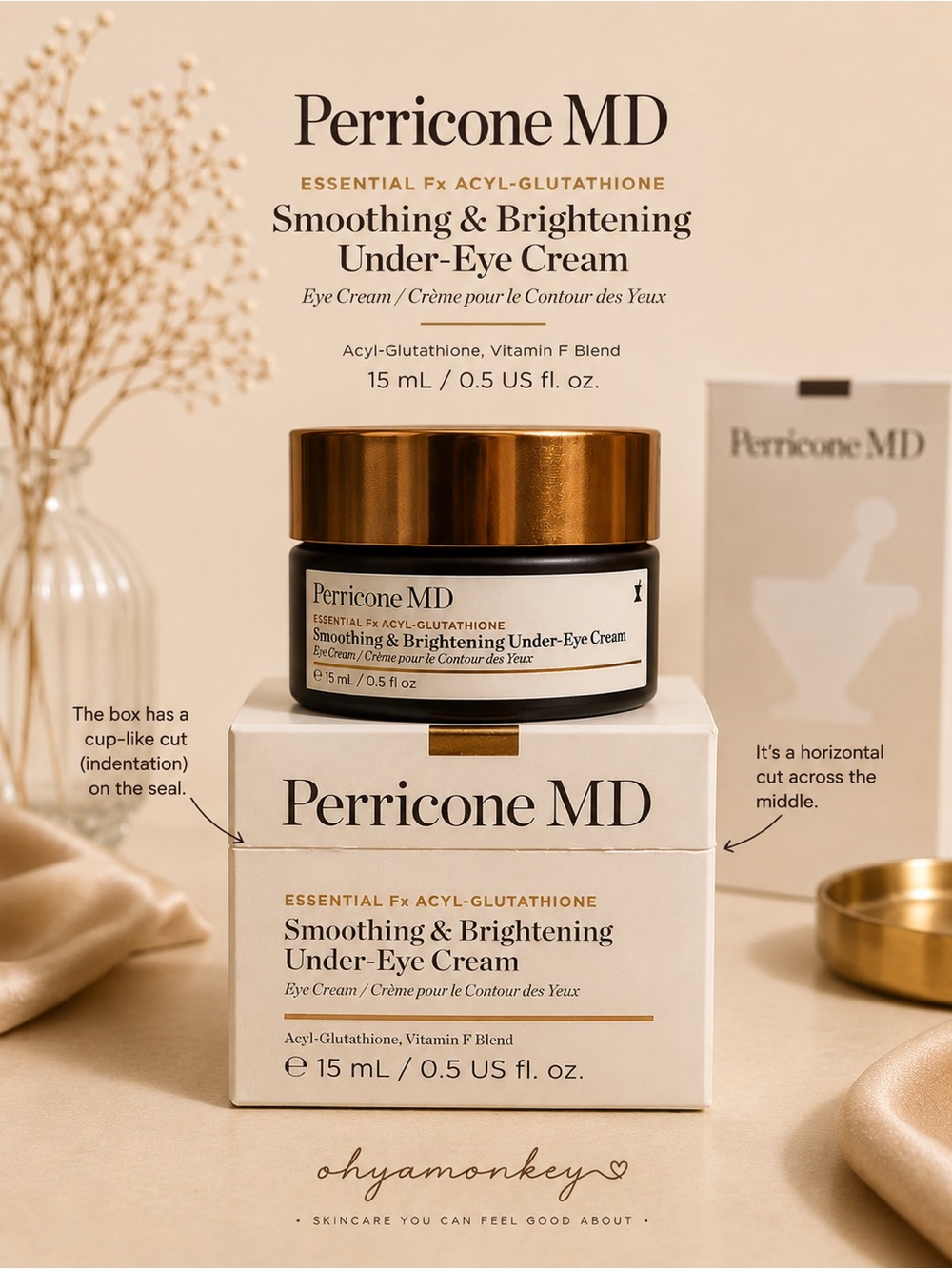 Perricone MD Smoothing & Brightening Under-Eye Cream 15ml $129 box damaged